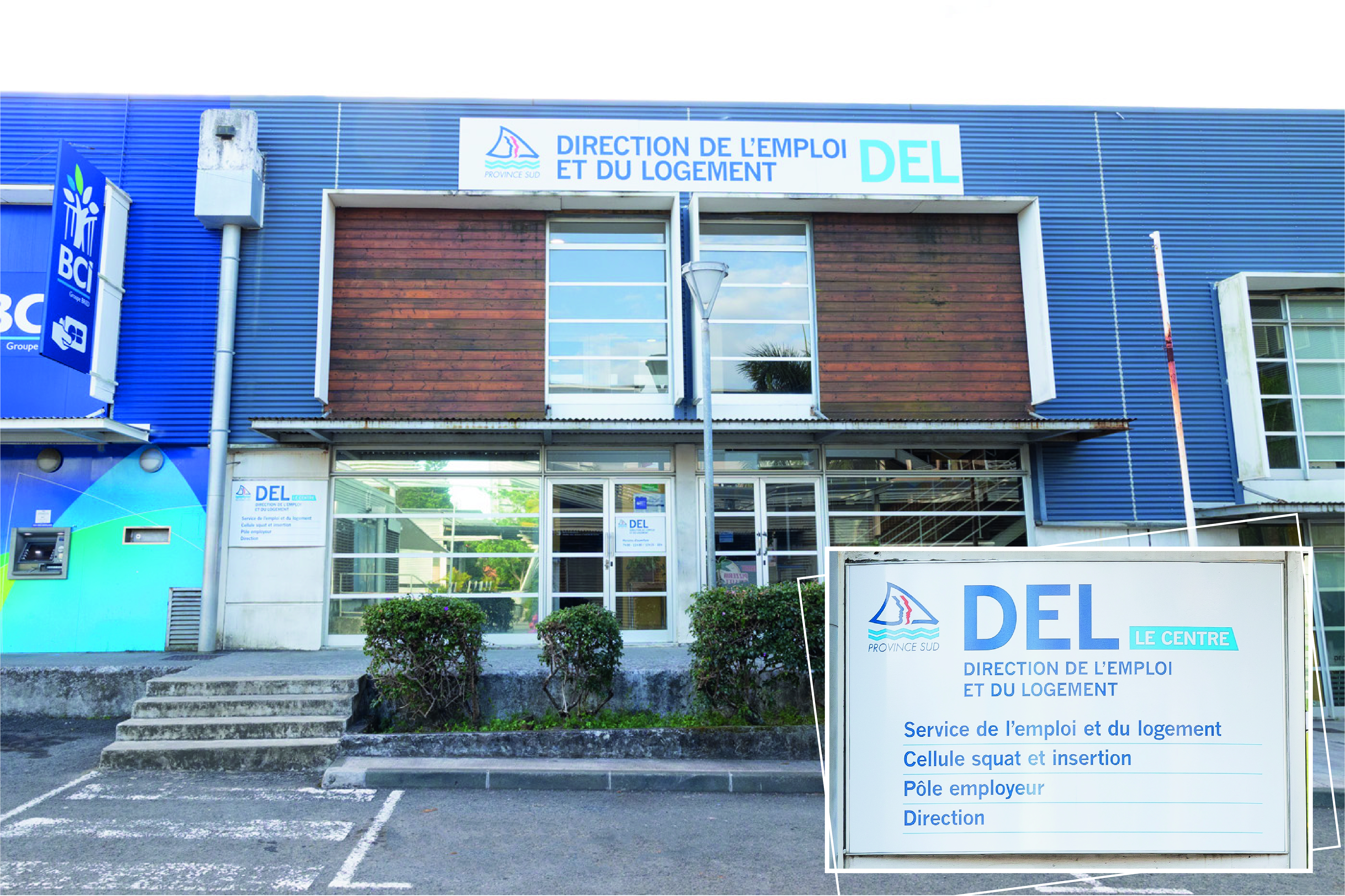 Nouméa - Ducos - direction de l'Emploi et du Logement (DEL) - Guichet unique service Emploi et Logement BIS et la province Sud