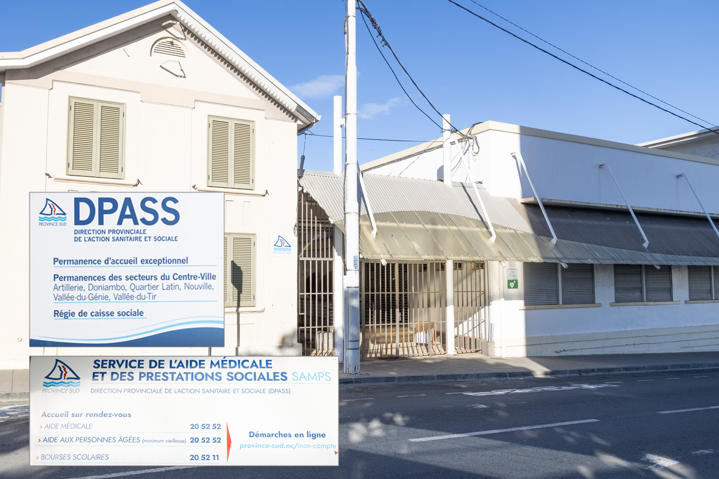 Nouméa - direction Provinciale de l'Action Sanitaire et Sociale (DPASS) - Service d'Action Sociale et la province Sud