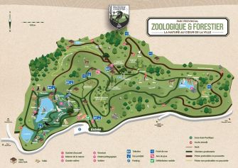 plan du parc zoologique et forestier
