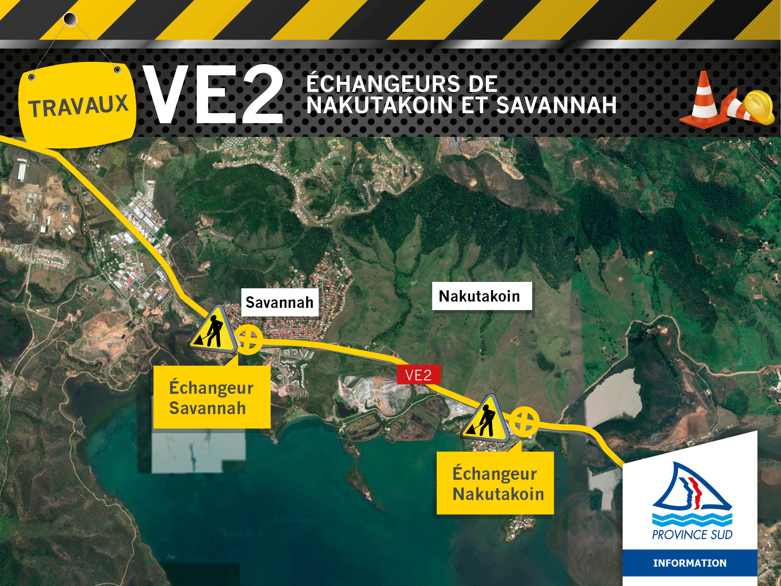 Début de chantier  Travaux de mise en conformité des dispositifs de retenue sur les  ouvrages de Nakutakoin et Savannah (VE2),