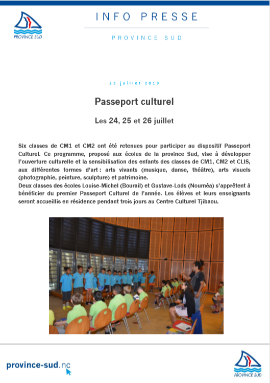 Passeport culturel  Les 24, 25 et 26 juillet 