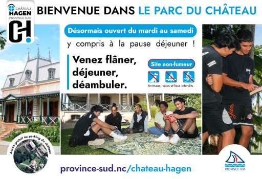 Les gens prennent le temps seul ou entre amis au chateau Hagen à Nouméa en Nouvelle-Calédonie