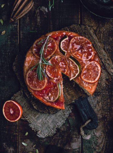 Gâteau renversé au pamplemousse