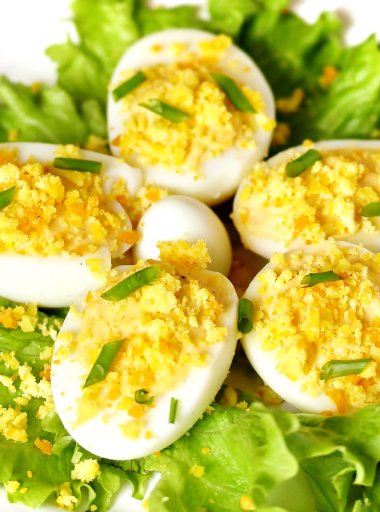 Œufs mimosa sans mayonnaise