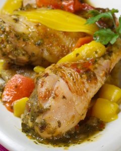 Poulet à la sauce papaye