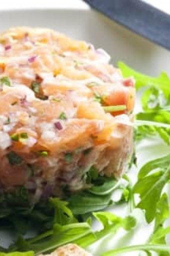 Tartare de poisson à la pomme liane
