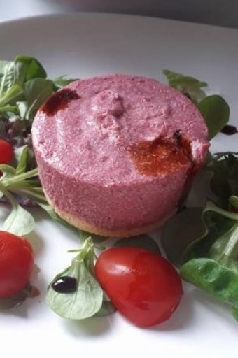 Bavarois de betterave et chèvre frais