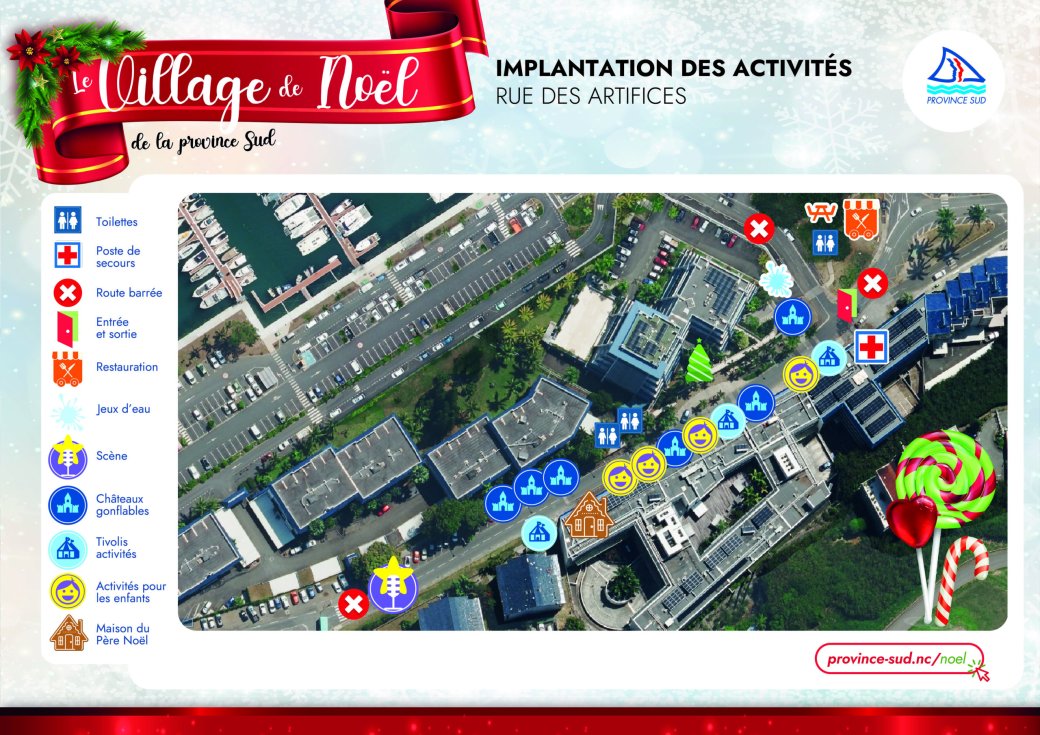 plan de l'implantation des activités, rue des artifices