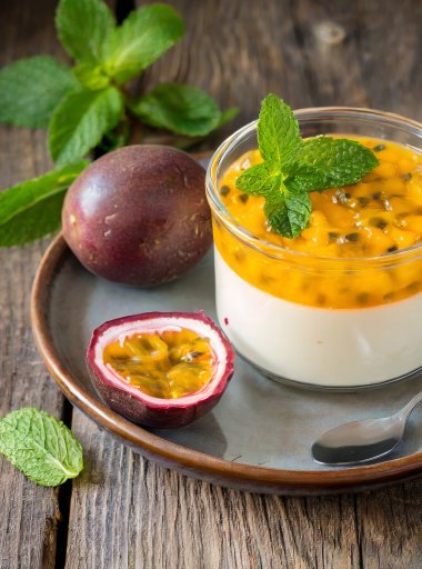 Panna cotta au lait de coco et pomme liane