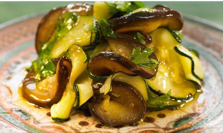 Salade d'aubergines et courgettes