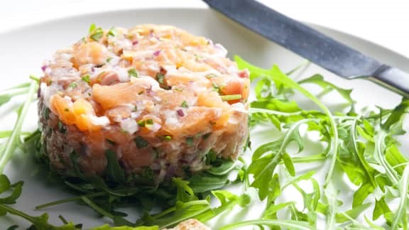 Tartare de poisson à la pomme liane