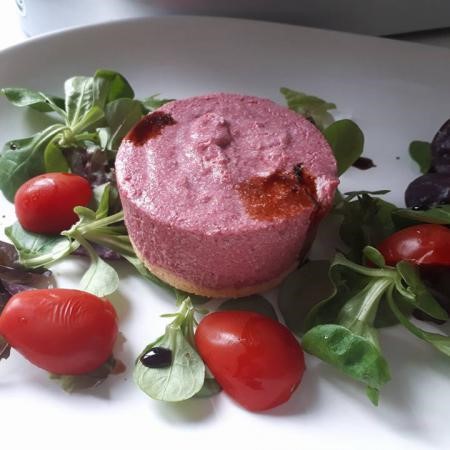 Bavarois de betterave et chèvre frais