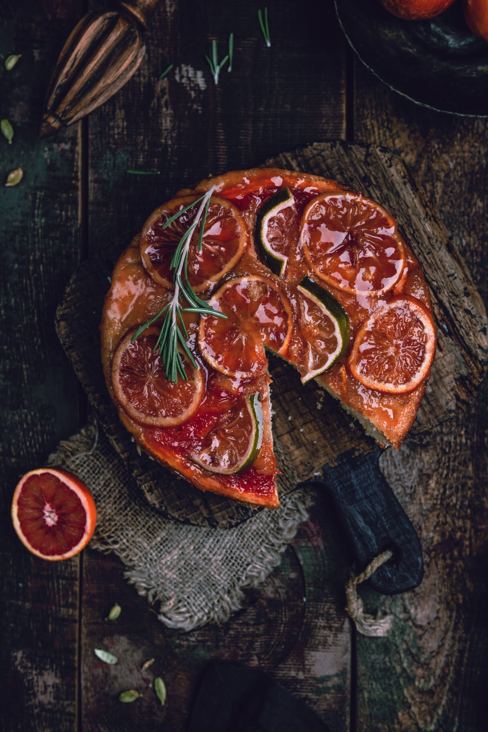 Gâteau renversé au pamplemousse