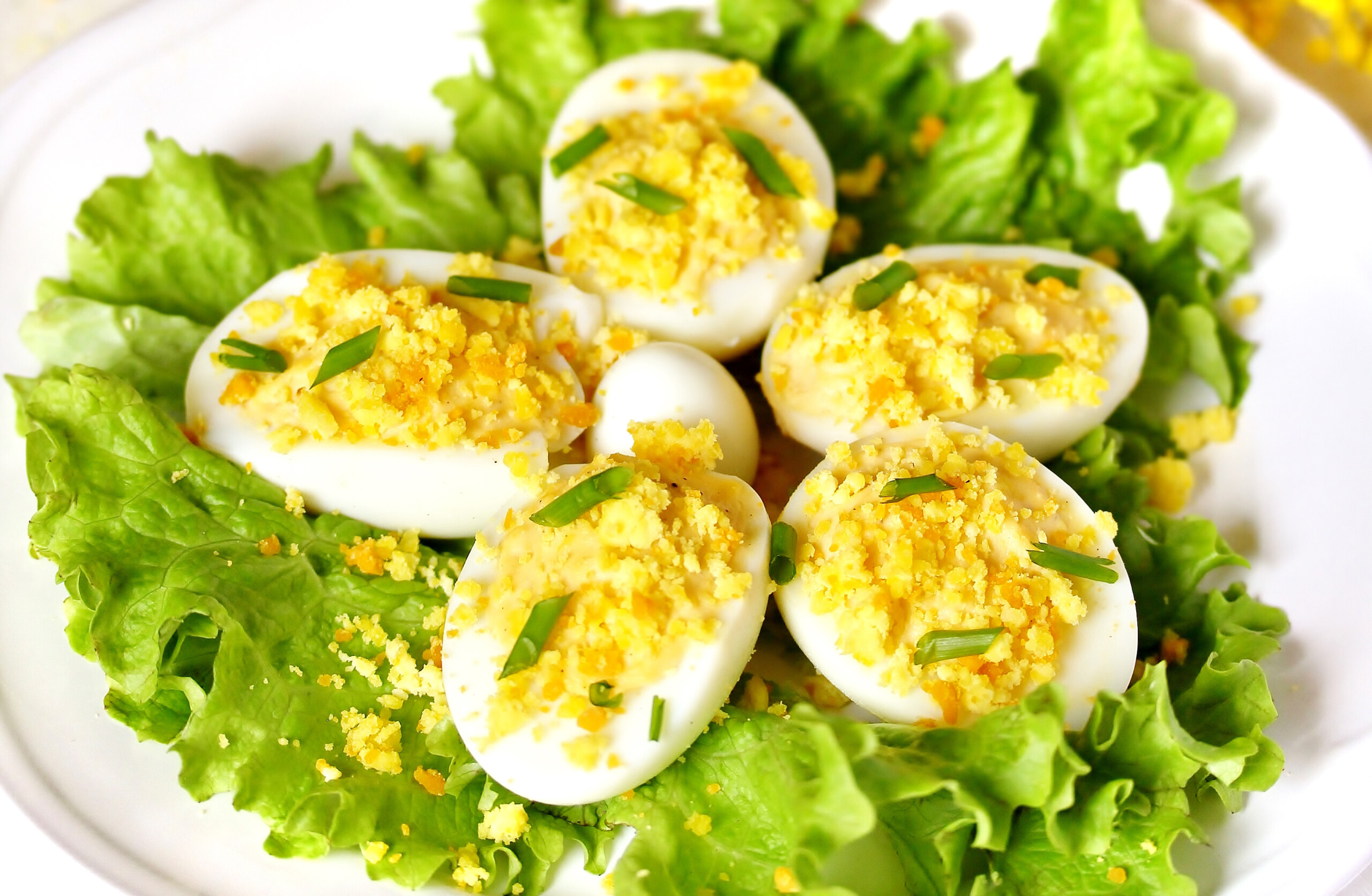 Œufs mimosa sans mayonnaise