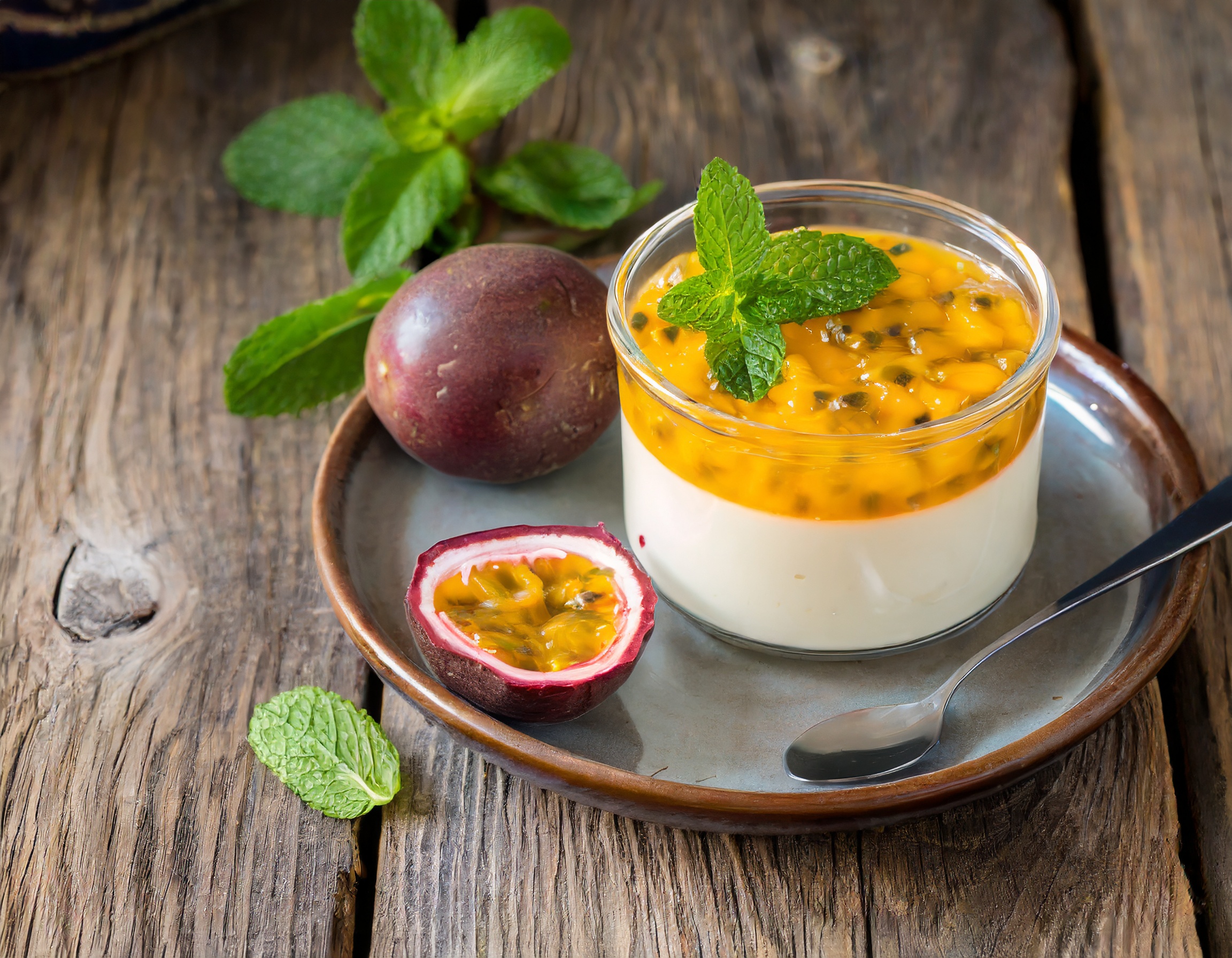 Panna cotta au lait de coco et pomme liane