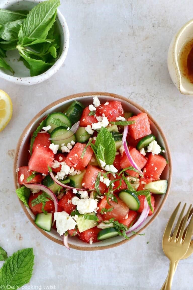 photo d'une salade de pastèque
