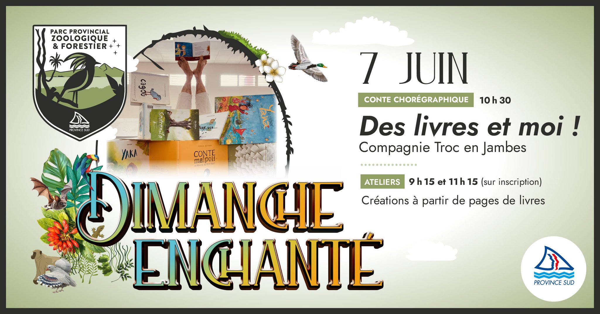 Des livres et moi!, a storytelling dance event on 7 June;