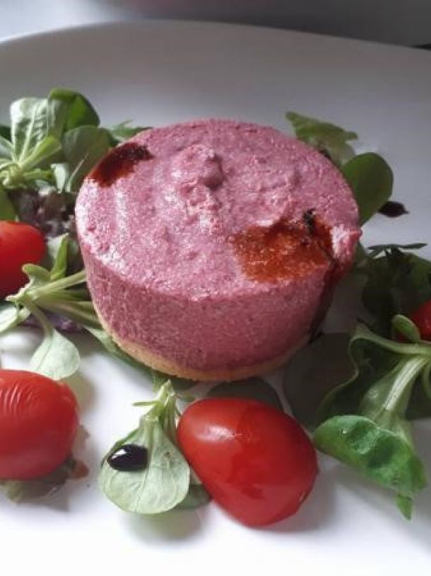 Bavarois de betterave et chèvre frais