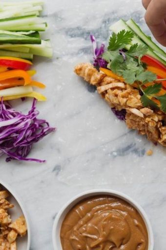 photo de rouleaux de printemps au poulet