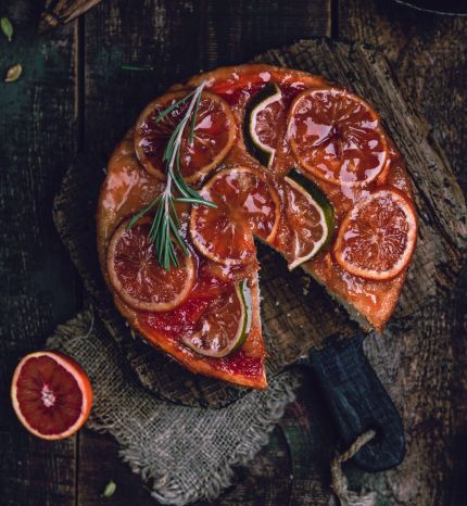 Gâteau renversé au pamplemousse