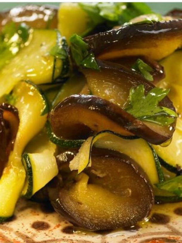 Salade d'aubergines et courgettes
