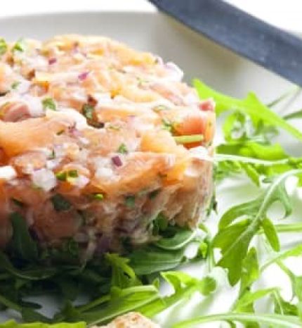 Tartare de poisson à la pomme liane