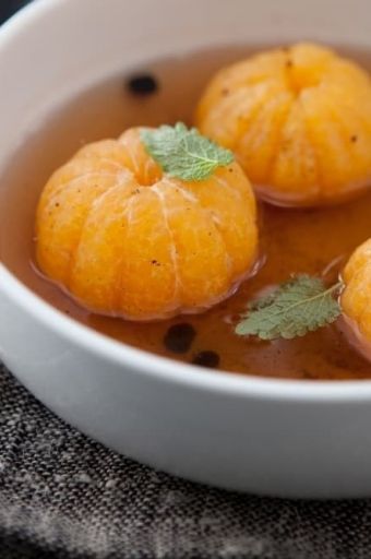 mandarines pochées
