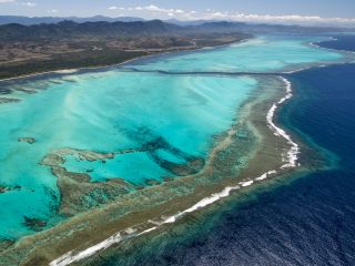 Photo aérienne du lagon de Nouvelle Calédonie