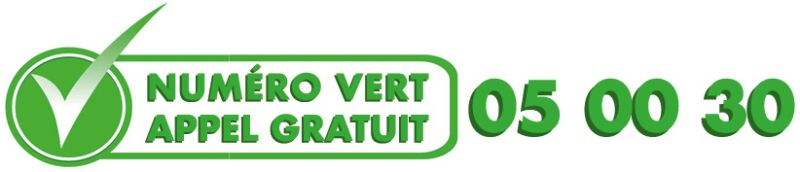 Numéro Vert, appel gratuit  au 05 00 30