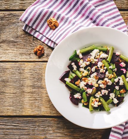 Salade-de-haricots-verts-betteraves-et-chevre