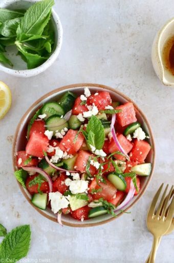 photo d'une salade de pastèque