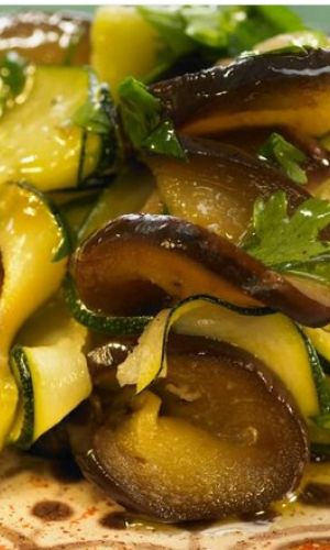 Salade d'aubergines et courgettes