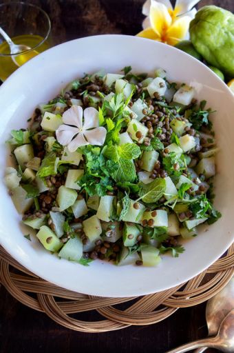 Salade de lentilles aux chouchoutes