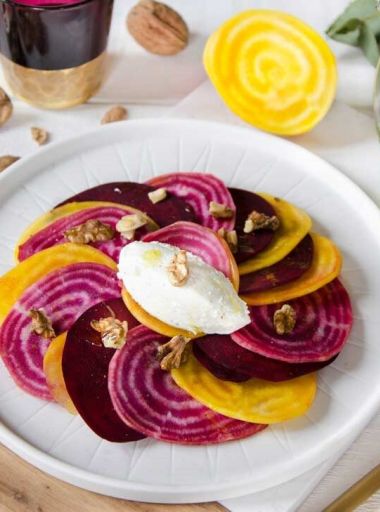 entrée carpaccio de betteraves