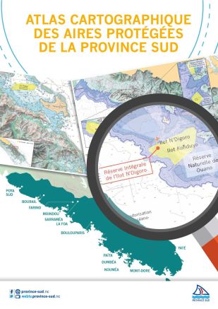 Première de couverture de : Atlas cartographique des aires protégées de la province Sud