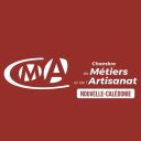 Logo of CMA Nouvelle-Calédonie (Chambre de Métiers et de l'Artisanat) on a red background