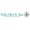 Nautilus 360 logo in teal with an underlined wordmark and a circular compass with a sailboat on the right.