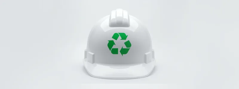 Casque de chantier pour la valorisation des ressources du BTP
