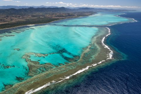 Photo aérienne du lagon de Nouvelle Calédonie