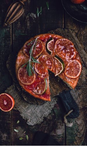 Gâteau renversé au pamplemousse