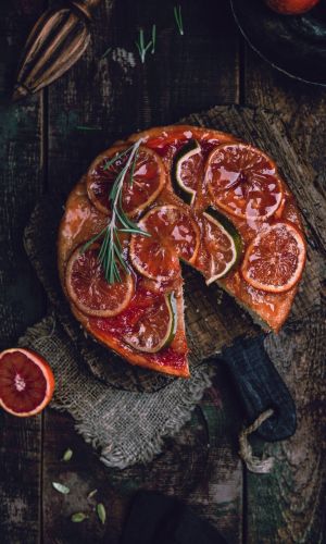 Gâteau renversé au pamplemousse