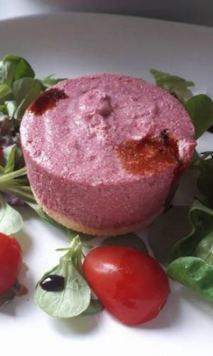 Bavarois de betterave et chèvre frais