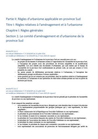 Règles d’urbanisme applicables en province Sud