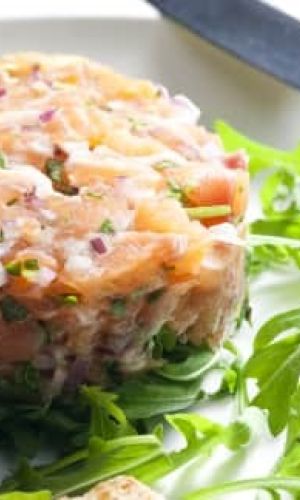 Tartare de poisson à la pomme liane