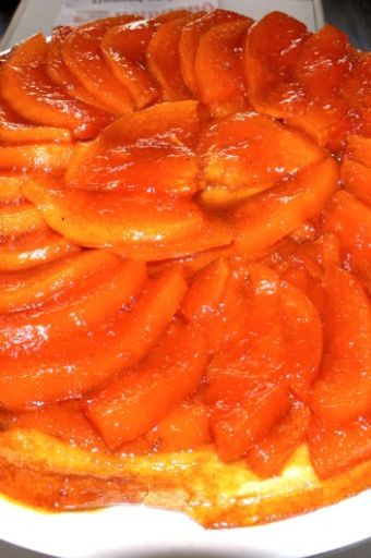Tarte tatin mandarine, papaye et pomme liane