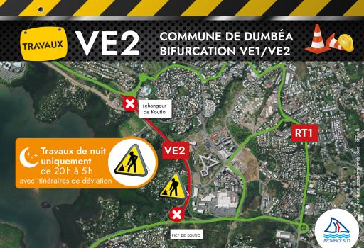 Commune de Dumbéa, bifurcation ve1/ve2